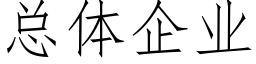 总体企业 (仿宋矢量字库)