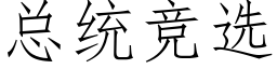 总统竞选 (仿宋矢量字库)