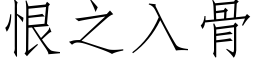 恨之入骨 (仿宋矢量字庫)