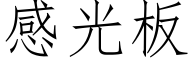 感光板 (仿宋矢量字库)