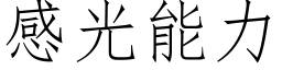 感光能力 (仿宋矢量字庫)