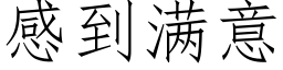 感到滿意 (仿宋矢量字庫)