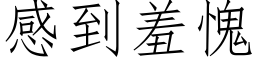 感到羞愧 (仿宋矢量字庫)