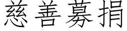 慈善募捐 (仿宋矢量字库)