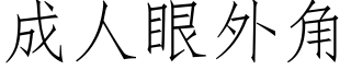 成人眼外角 (仿宋矢量字庫)