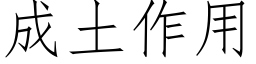 成土作用 (仿宋矢量字库)