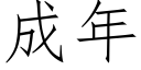 成年 (仿宋矢量字库)