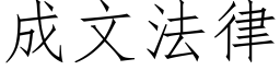 成文法律 (仿宋矢量字庫)