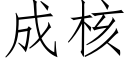 成核 (仿宋矢量字库)