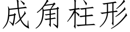 成角柱形 (仿宋矢量字库)