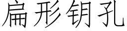 扁形鑰孔 (仿宋矢量字庫)