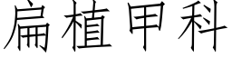 扁植甲科 (仿宋矢量字库)