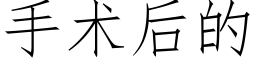 手術後的 (仿宋矢量字庫)