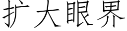 扩大眼界 (仿宋矢量字库)