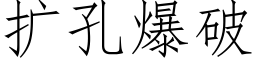 扩孔爆破 (仿宋矢量字库)