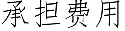 承担费用 (仿宋矢量字库)