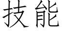 技能 (仿宋矢量字庫)