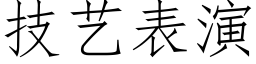 技藝表演 (仿宋矢量字庫)