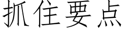 抓住要點 (仿宋矢量字庫)