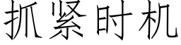 抓緊時機 (仿宋矢量字庫)