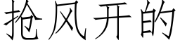 抢风开的 (仿宋矢量字库)