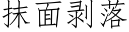 抹面剥落 (仿宋矢量字库)