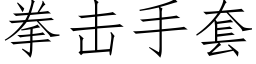 拳擊手套 (仿宋矢量字庫)