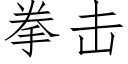 拳擊 (仿宋矢量字庫)