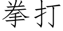 拳打 (仿宋矢量字庫)