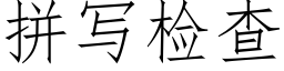 拼写检查 (仿宋矢量字库)