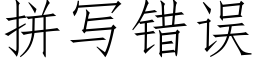 拼写错误 (仿宋矢量字库)