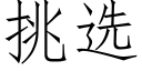 挑選 (仿宋矢量字庫)