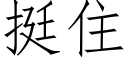 挺住 (仿宋矢量字庫)