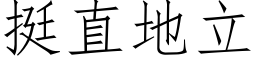 挺直地立 (仿宋矢量字庫)