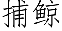 捕鲸 (仿宋矢量字库)