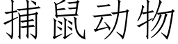 捕鼠動物 (仿宋矢量字庫)