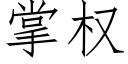 掌权 (仿宋矢量字库)