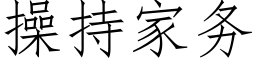 操持家务 (仿宋矢量字库)