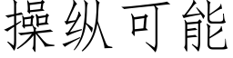 操縱可能 (仿宋矢量字庫)