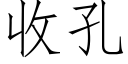 收孔 (仿宋矢量字庫)