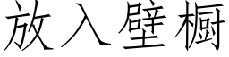 放入壁橱 (仿宋矢量字库)