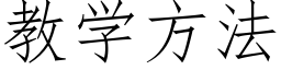 教学方法 (仿宋矢量字库)