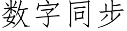 数字同步 (仿宋矢量字库)