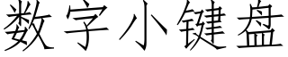 數字小鍵盤 (仿宋矢量字庫)