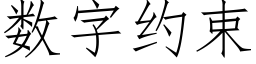 數字約束 (仿宋矢量字庫)