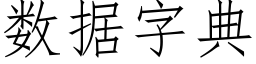 數據字典 (仿宋矢量字庫)