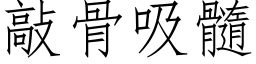 敲骨吸髓 (仿宋矢量字库)