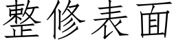 整修表面 (仿宋矢量字庫)