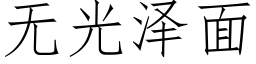 无光泽面 (仿宋矢量字库)