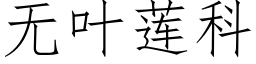 无叶莲科 (仿宋矢量字库)